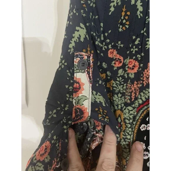 Urban Mangoz Dress Size Small Boho Peasant Casual Paisley - Picture 6 of 7